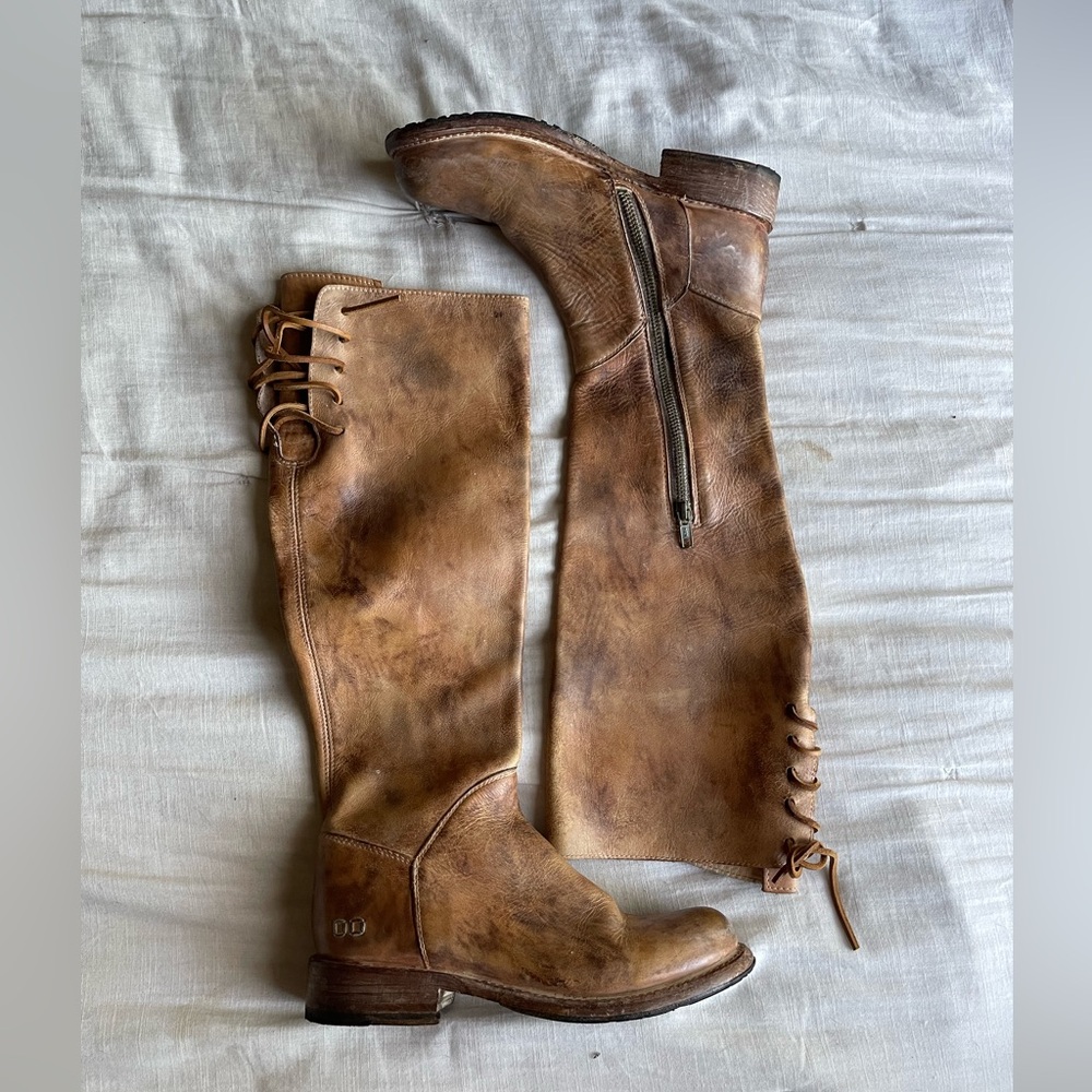Bed Stu Manchester tall boot in tan rustic women’s 7.5 knee high - Picture 2 of 9